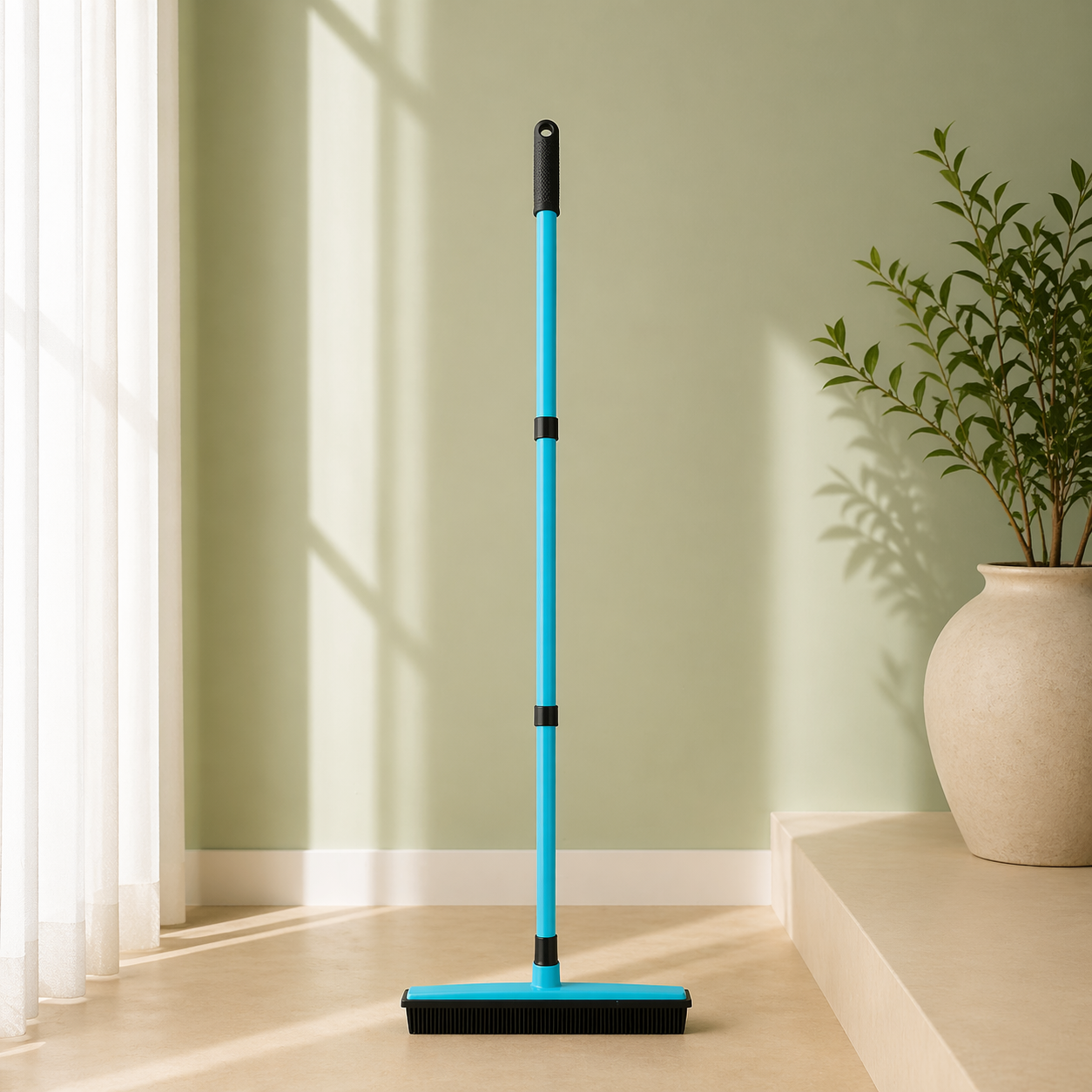 Extendable Pet Hair Broom for Home Surfaces
