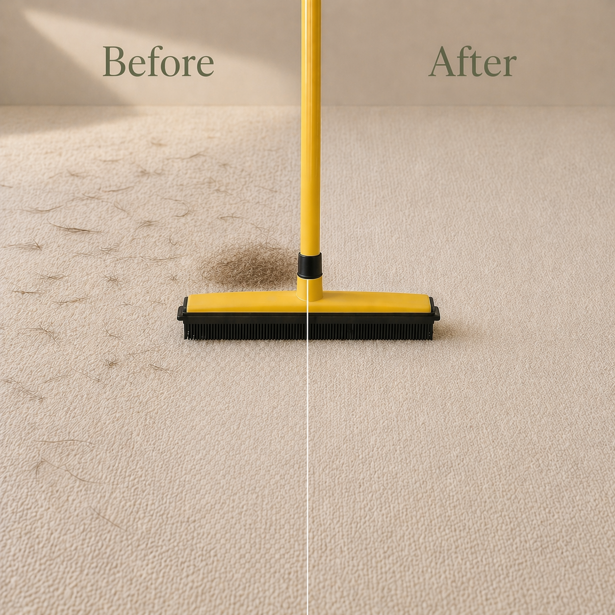 Extendable Pet Hair Broom for Home Surfaces