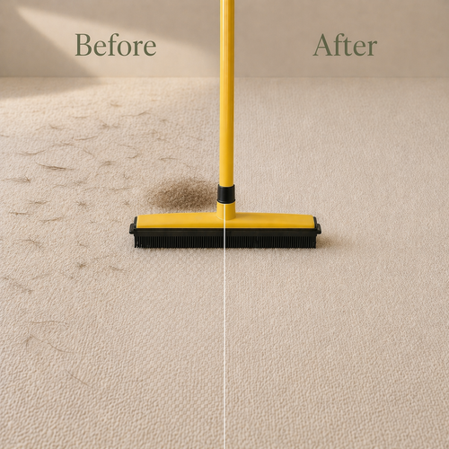 Extendable Pet Hair Broom for Home Surfaces