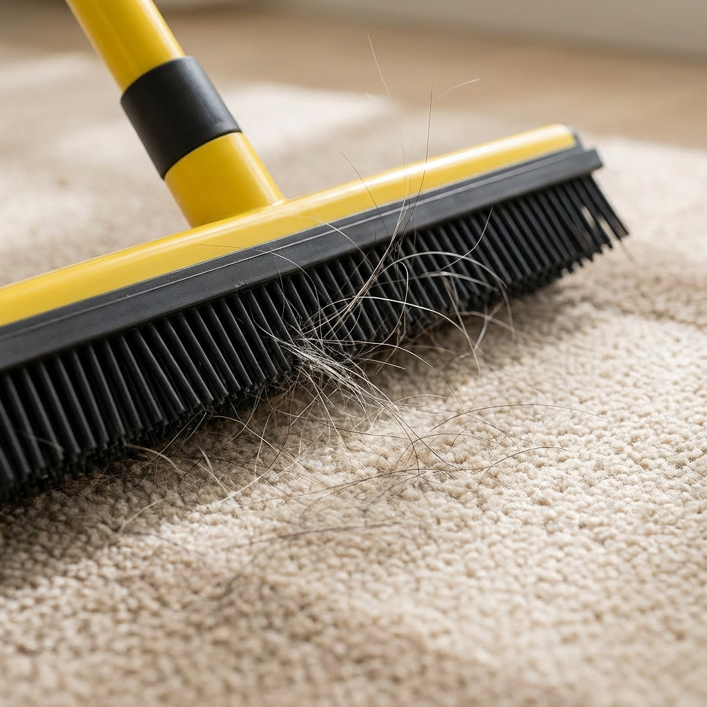 Extendable Pet Hair Broom for Home Surfaces